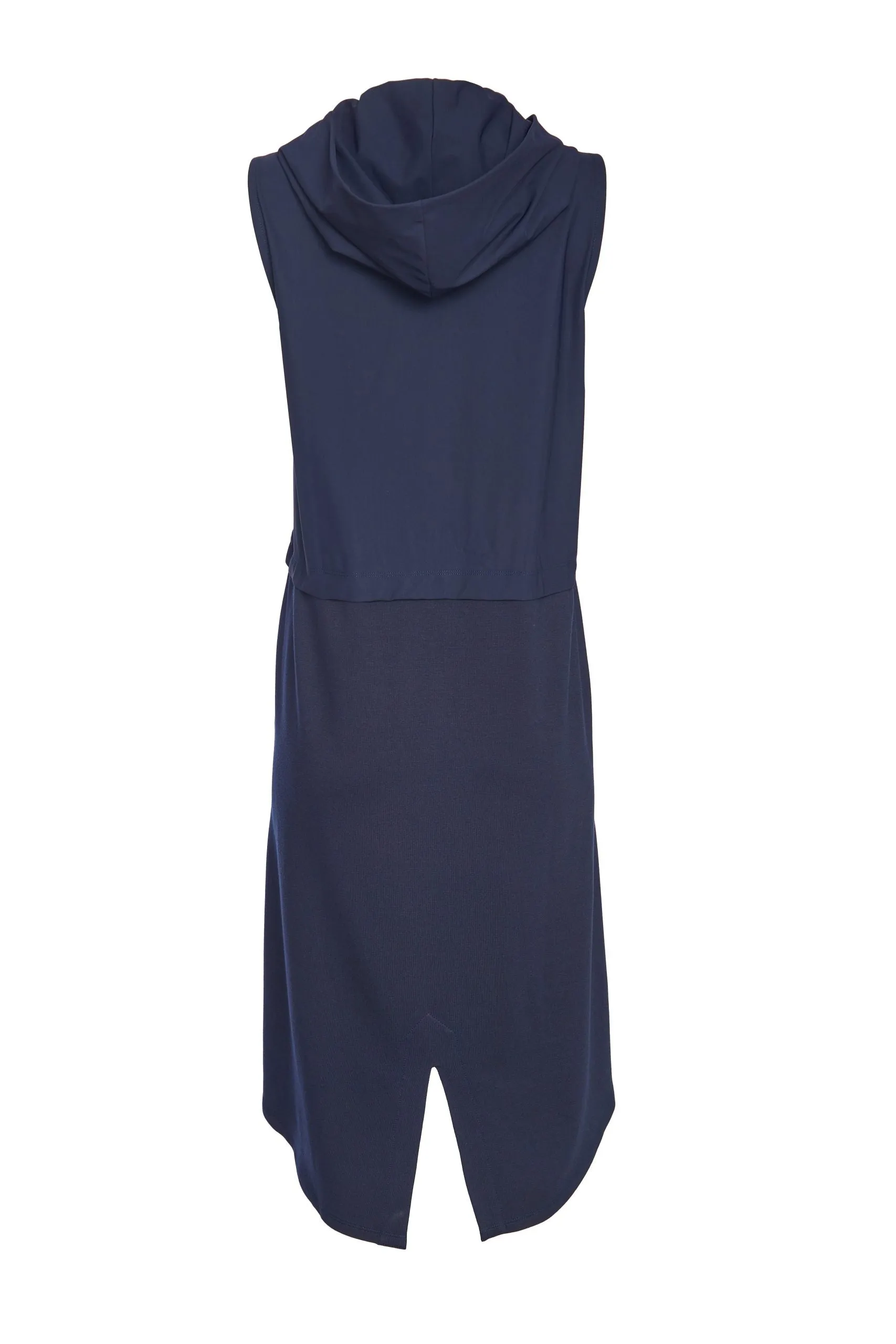 114- Jersey Gilet w/ Contrast Panels Navy- Naya