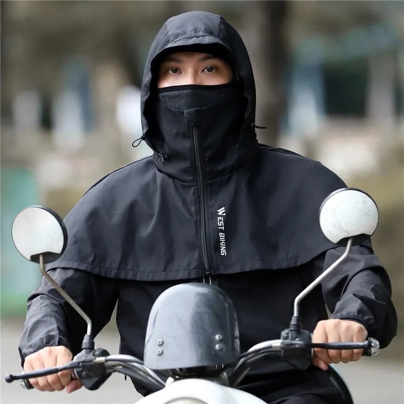 2 in 1 Winter Cycling Cap Double Layer Warm Windproof Men Hood Balaclava Motorcycle Skiing Riding Bicycle Headwear