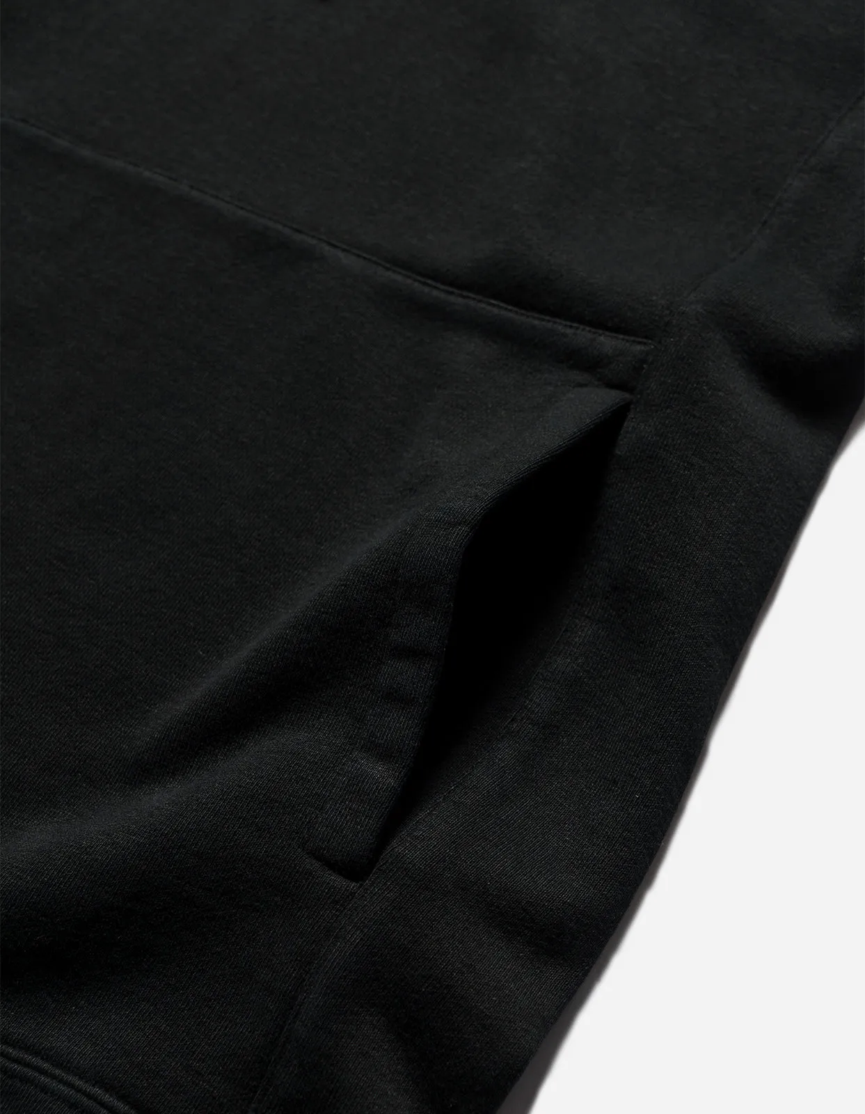 5233 Articulated Hemp Hooded Sweat Black