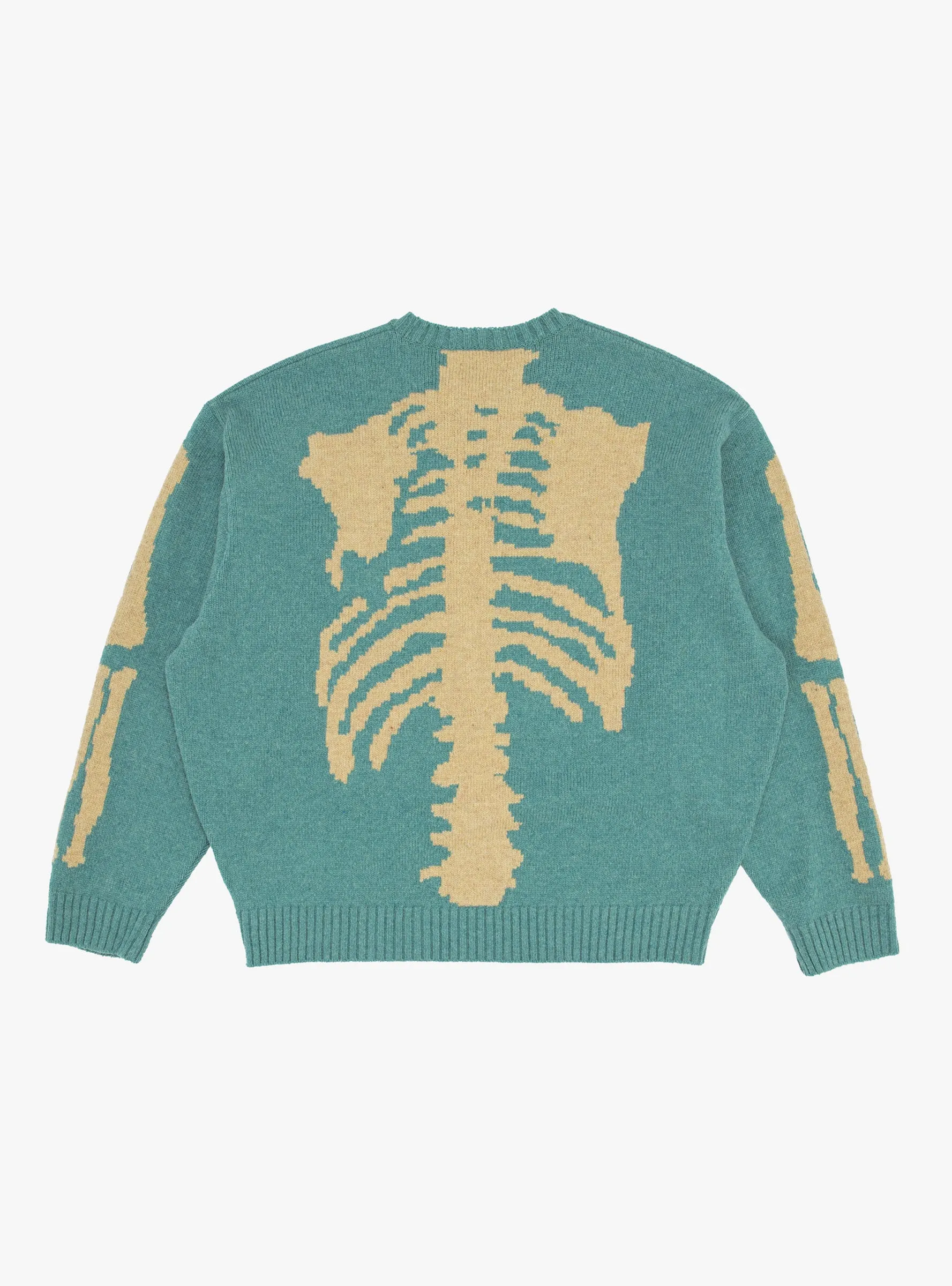 5G Wool Bone Crew Sweater Sax