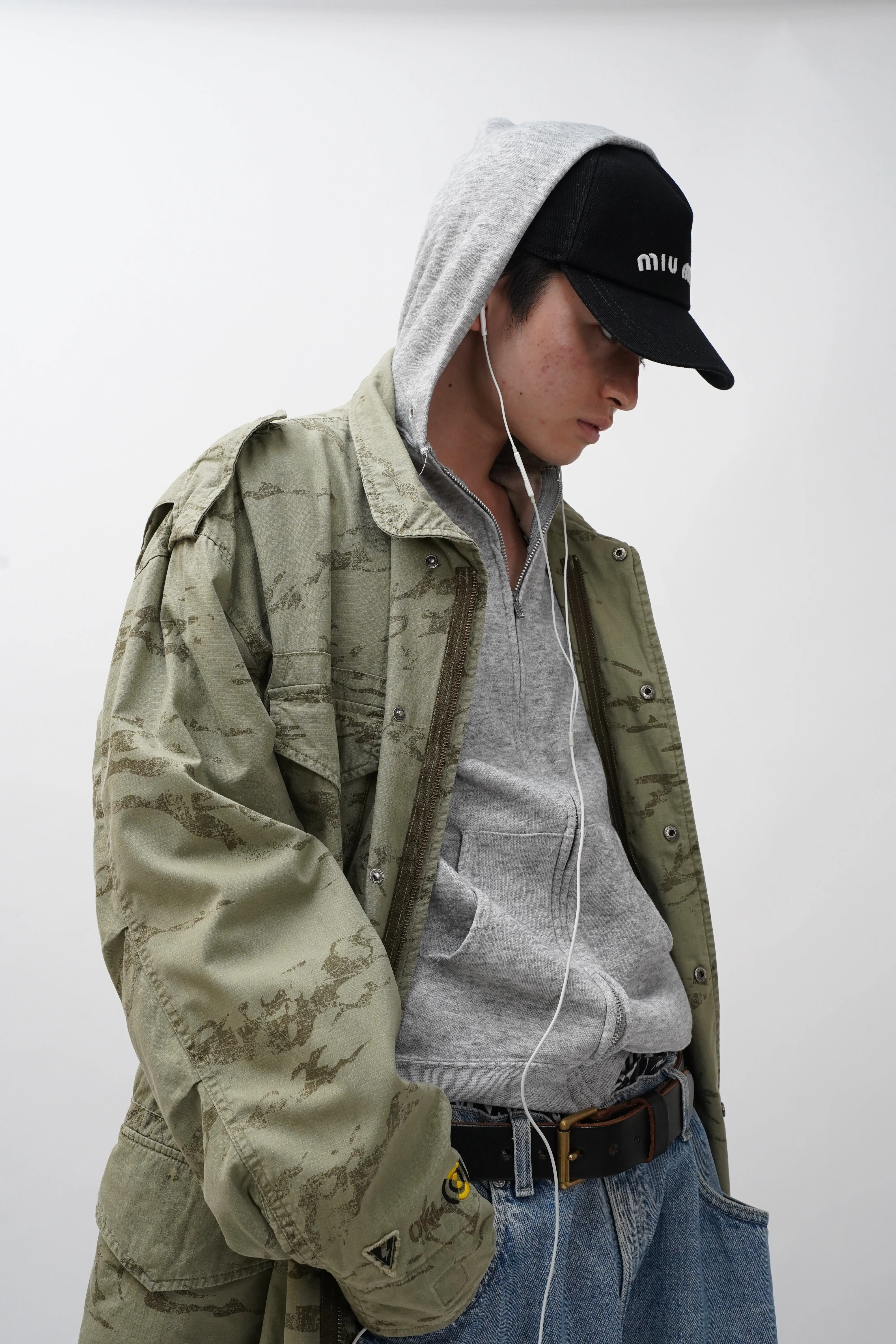 80's "Unknown" -Sweat Zip-up Parka-