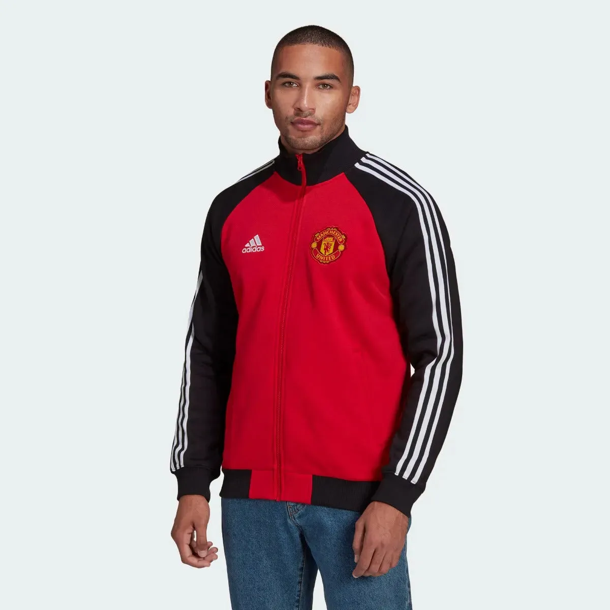 Adidas 2022 Manchester United  Tiro 21 Anthem Jacket  - Red-Black