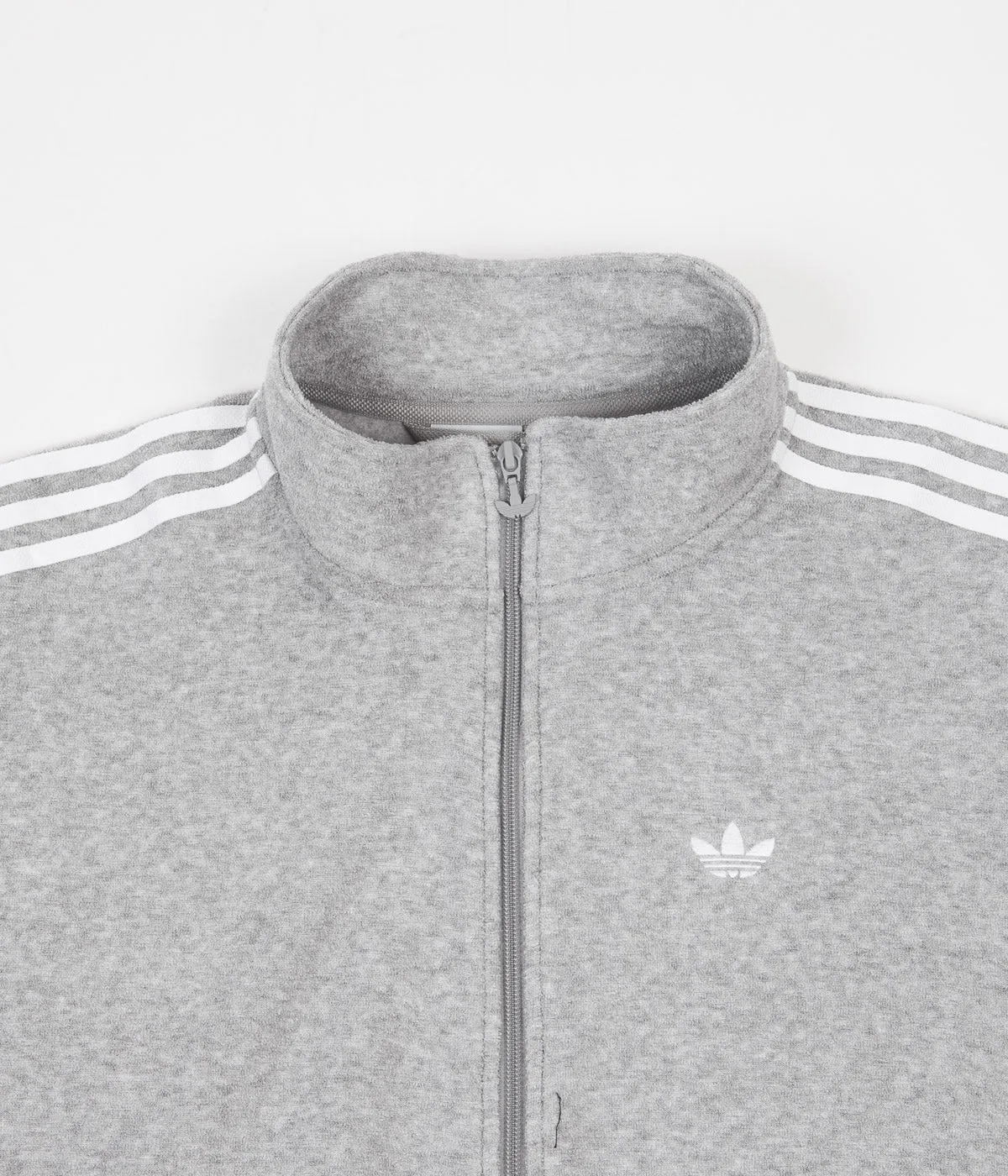 Adidas Bouclette Jacket - Medium Grey Heather / White