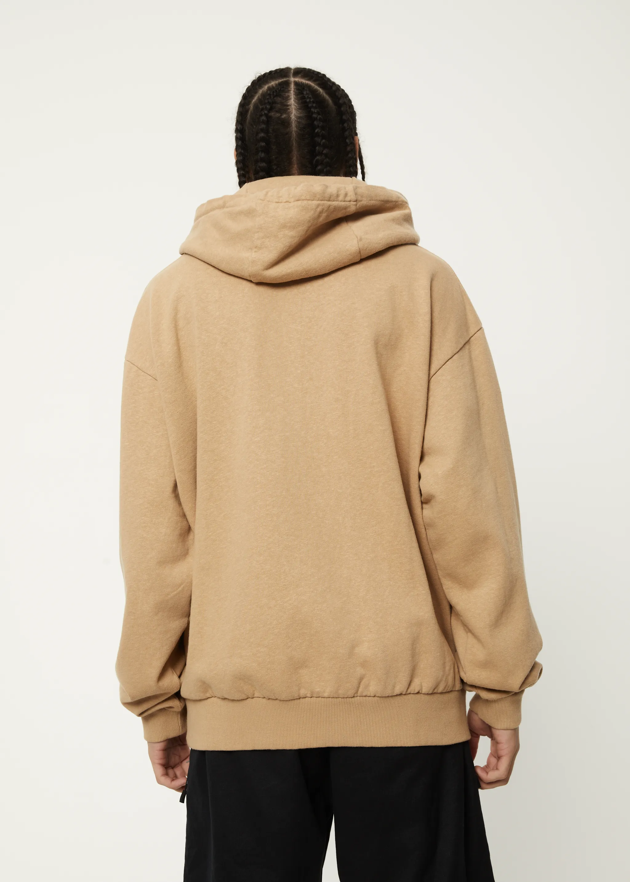 AFENDS Mens All Day - Relaxed Hoodie - Tan