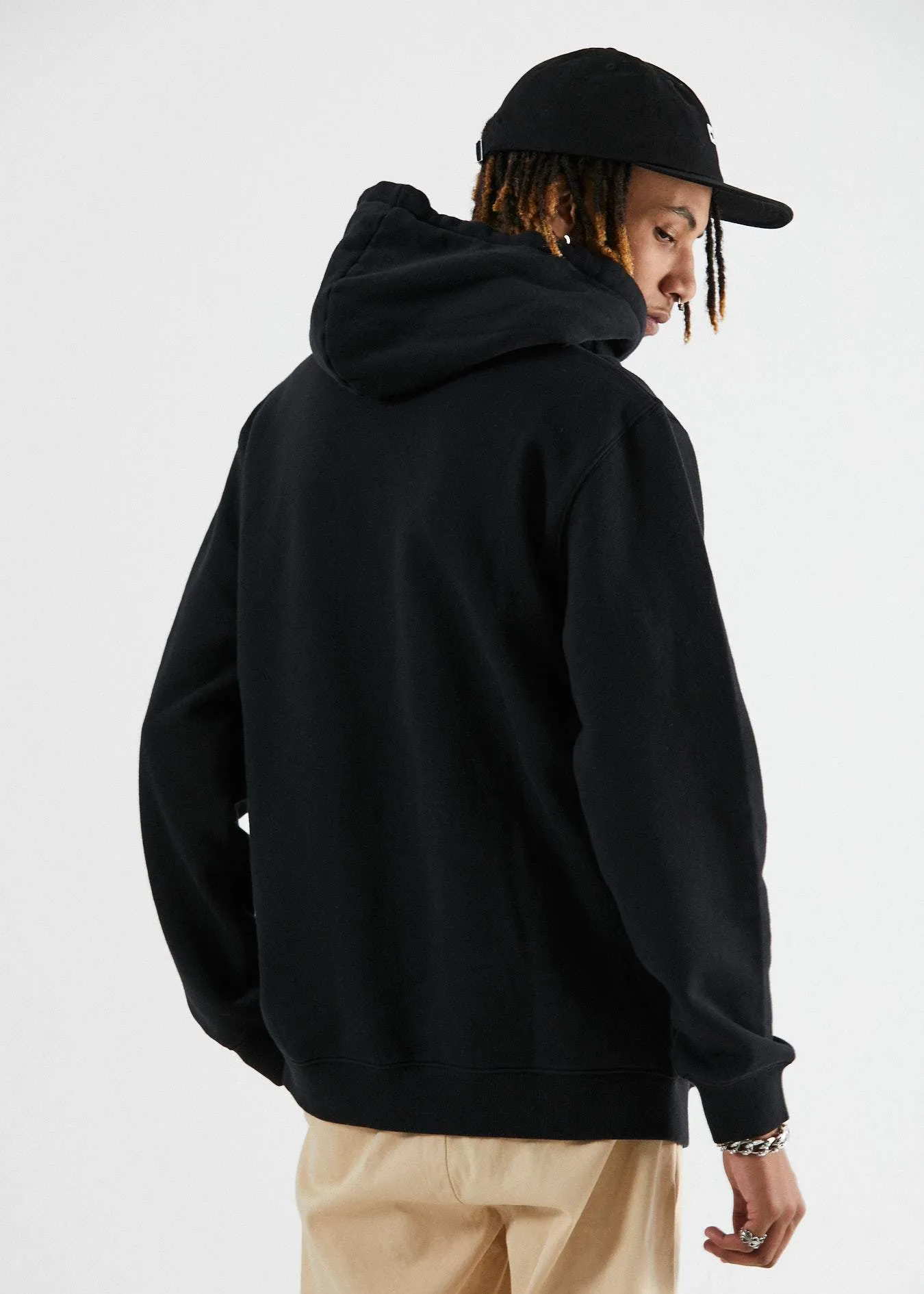 Afends Mens Kicked Out - Pull On Hood - Black