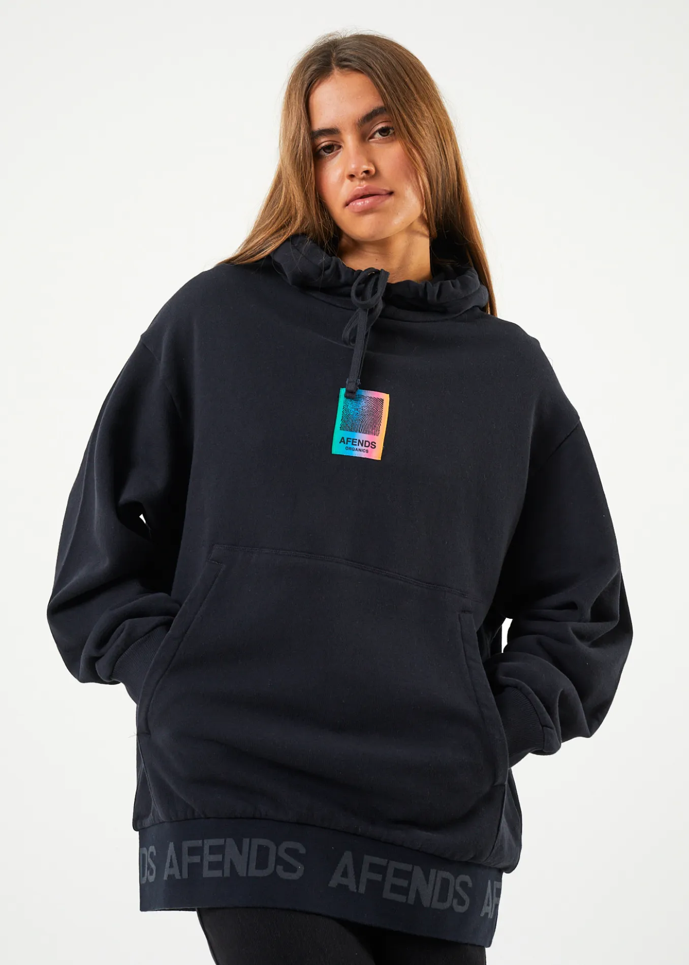 AFENDS Unisex Studio - Unisex Oversized Hoodie - Black