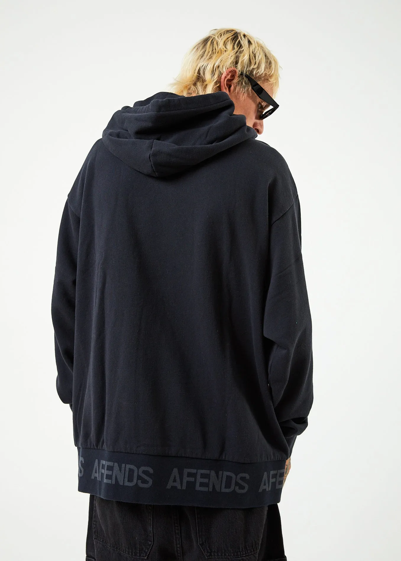 AFENDS Unisex Studio - Unisex Oversized Hoodie - Black