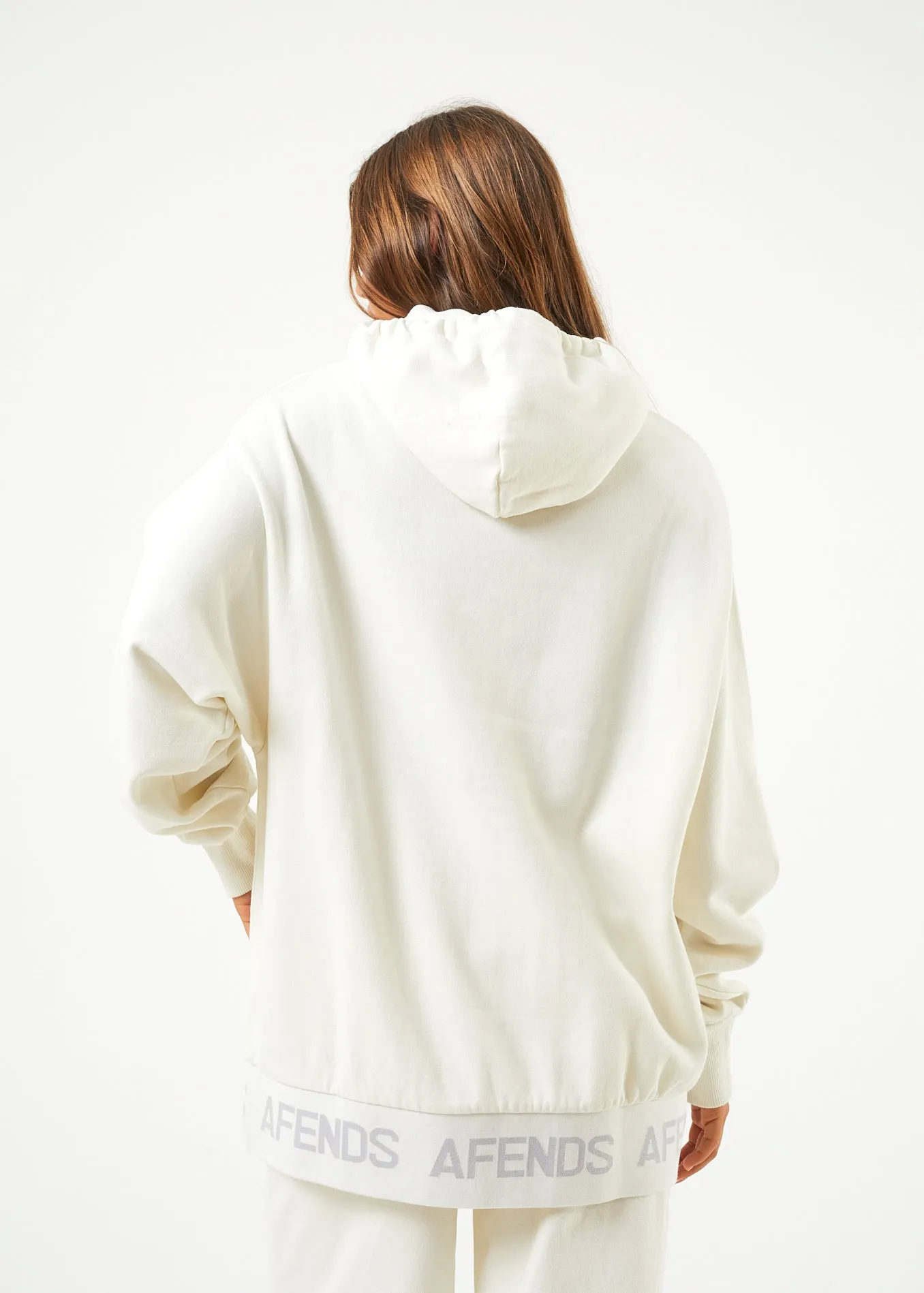 AFENDS Unisex Studio - Unisex Oversized Hoodie - Off White