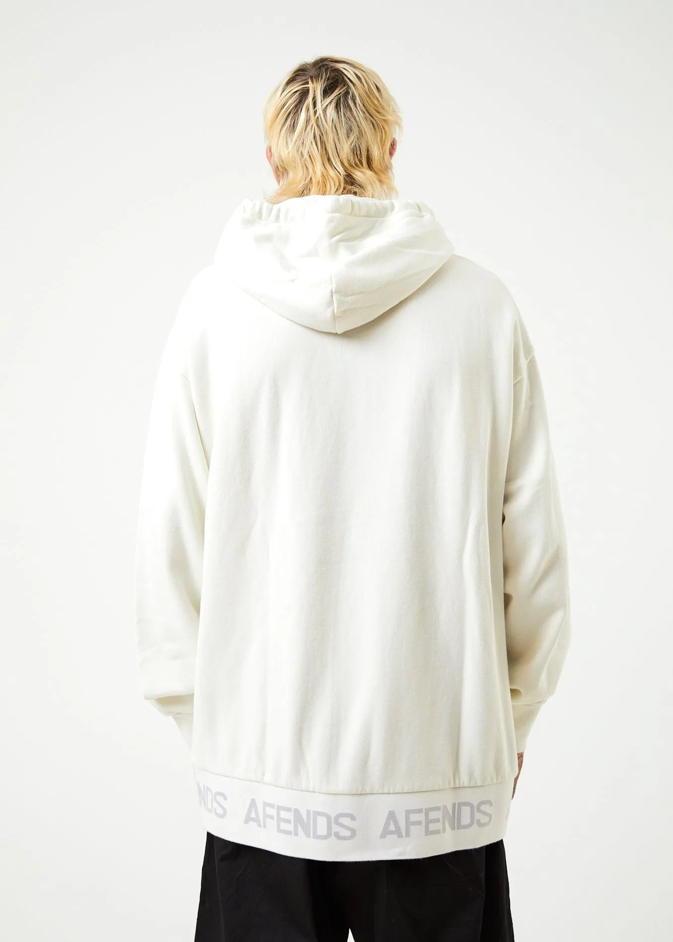 AFENDS Unisex Studio - Unisex Oversized Hoodie - Off White