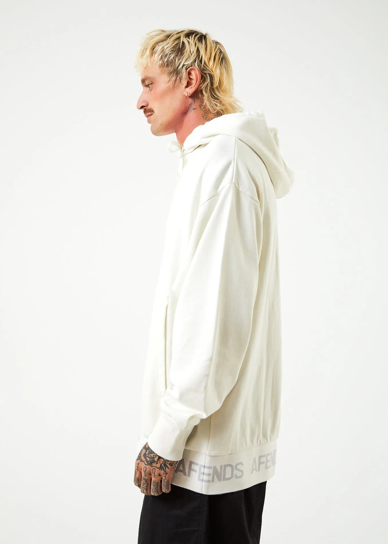 AFENDS Unisex Studio - Unisex Oversized Hoodie - Off White