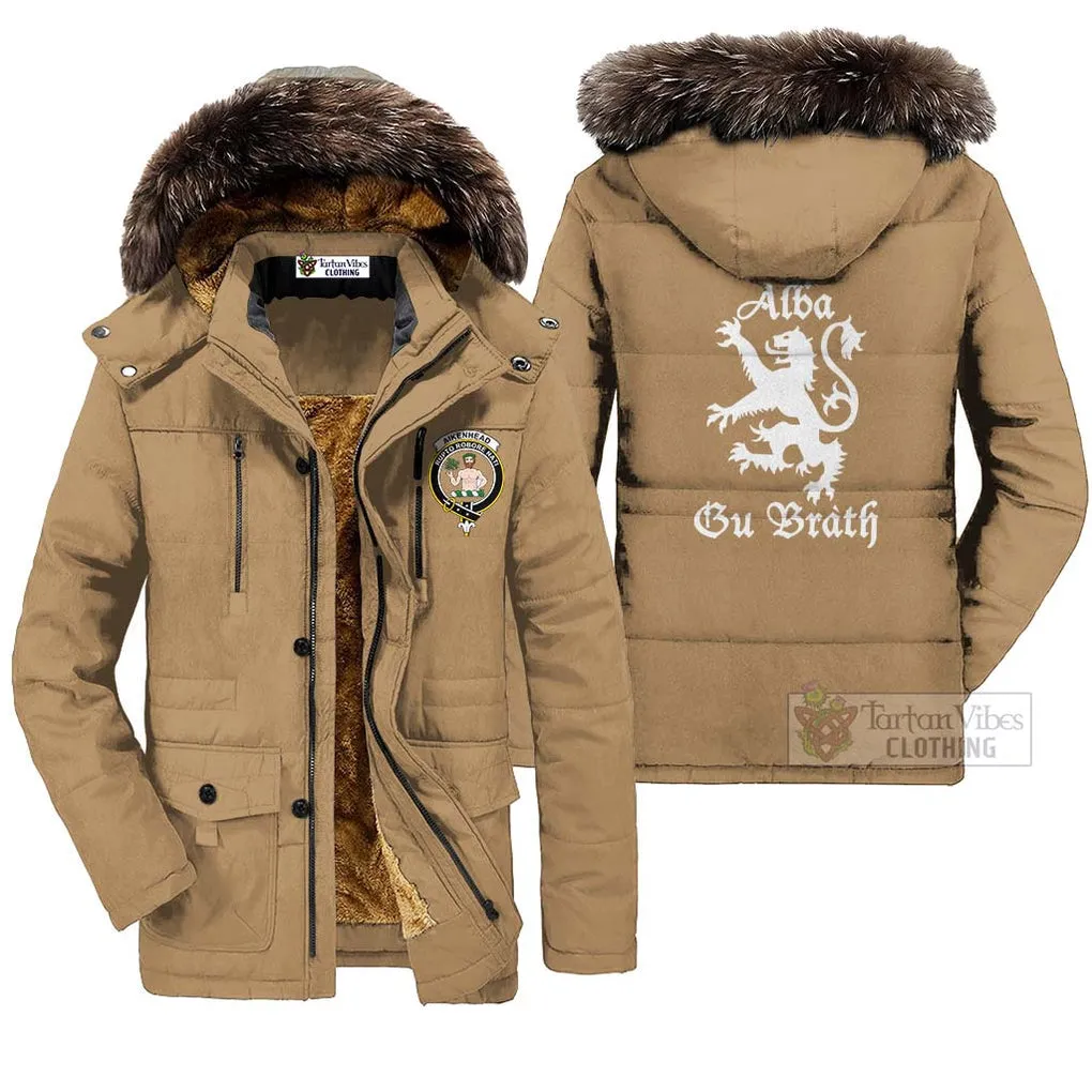 Aikenhead Family Crest Parka Jacket Lion Rampant Alba Gu Brath Style