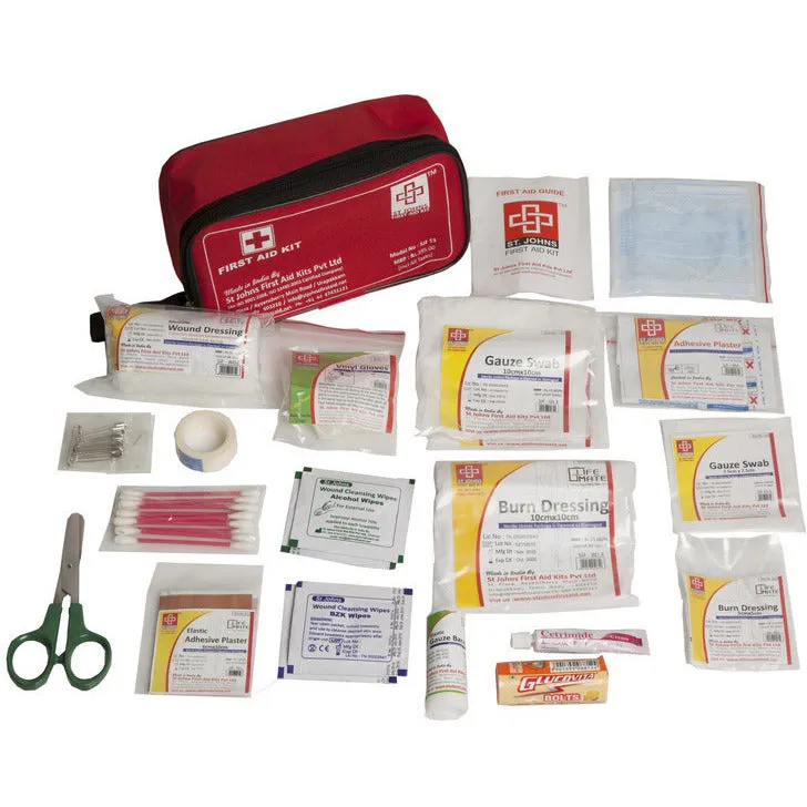 All Purpose First Aid Kit Medium - Vinyl Cardboard Box - 73 Components - SJF V2 - St Johns First Aid