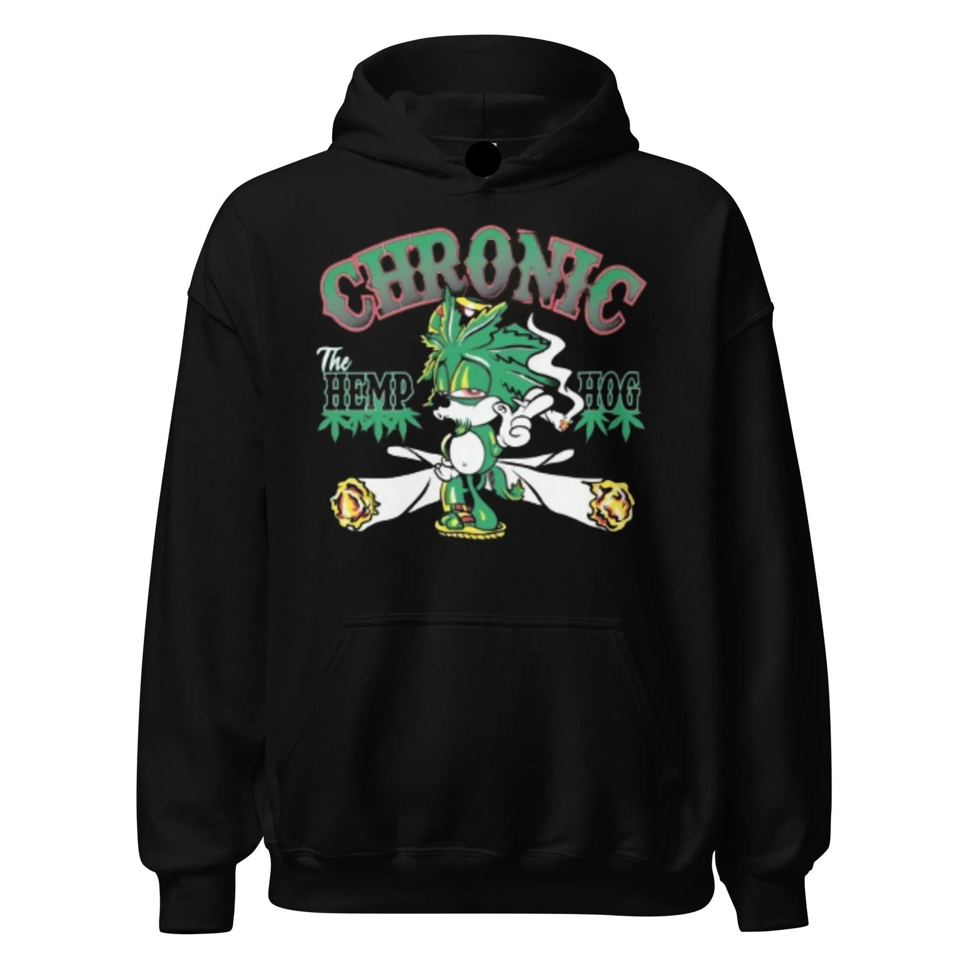 Animated Hoodie Chronic The Hemp Hog Midweight Ultra Soft Unisex Pullover