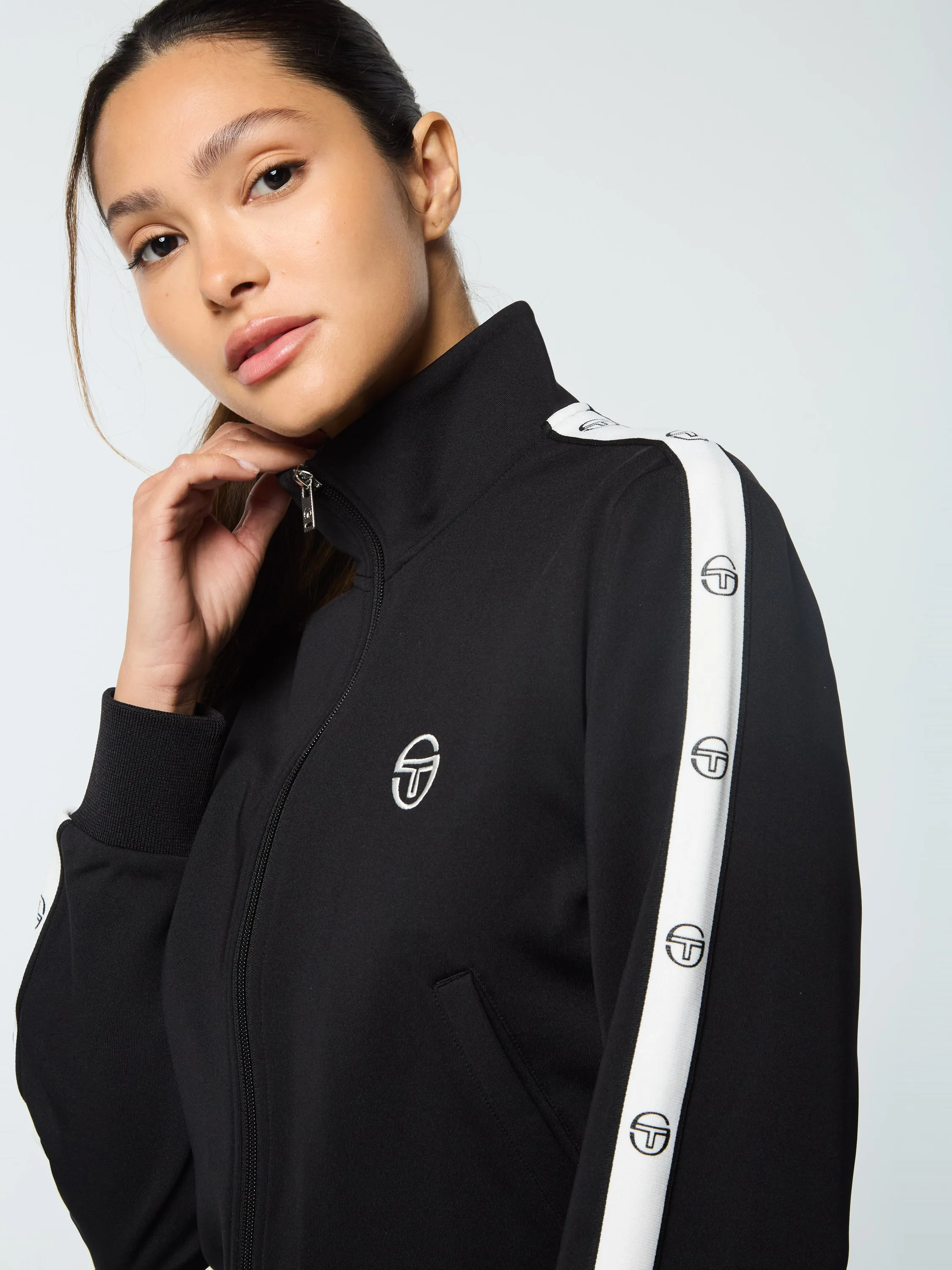 Ardea Cropped Track Jacket- Black Beauty