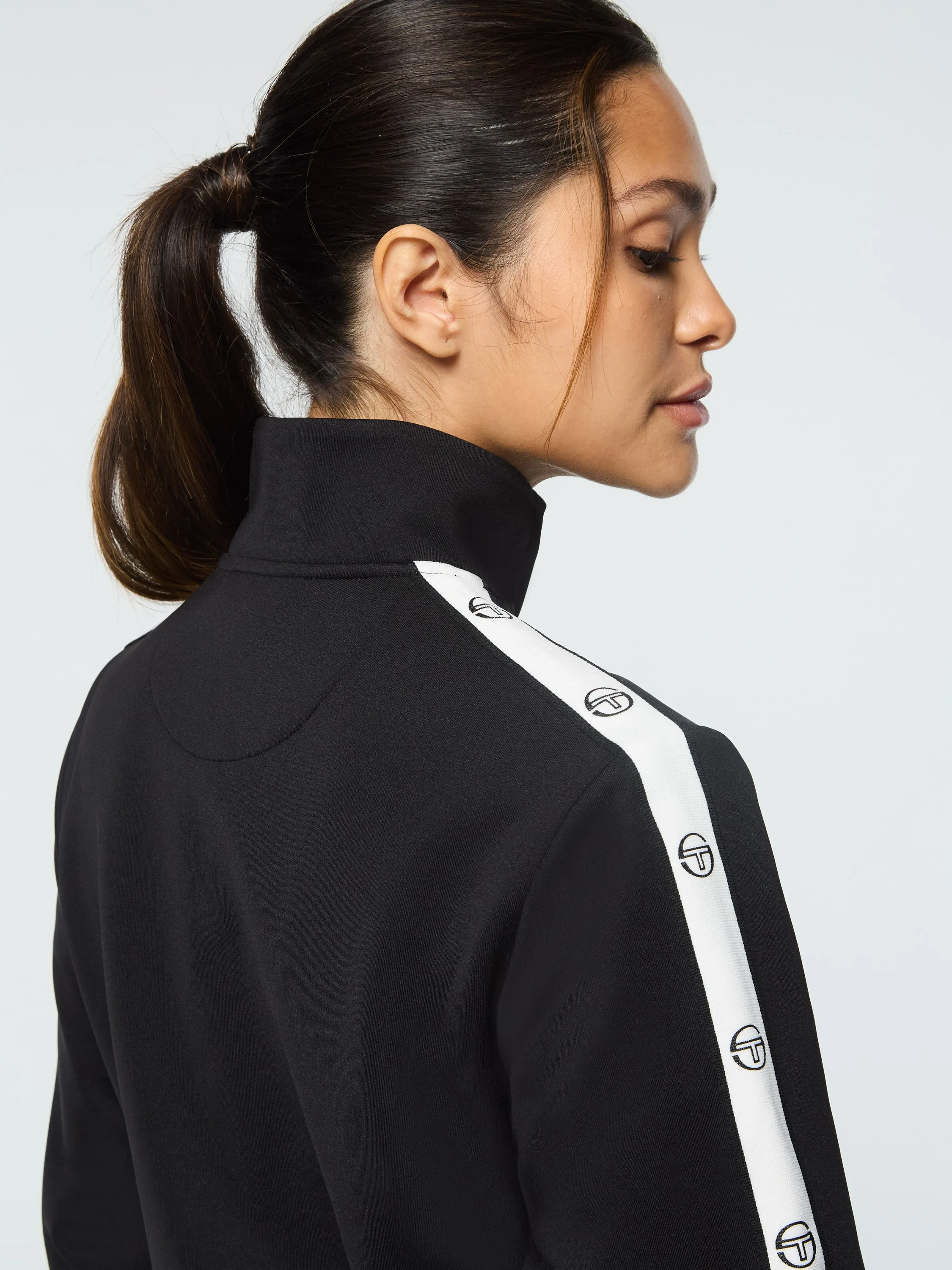 Ardea Cropped Track Jacket- Black Beauty