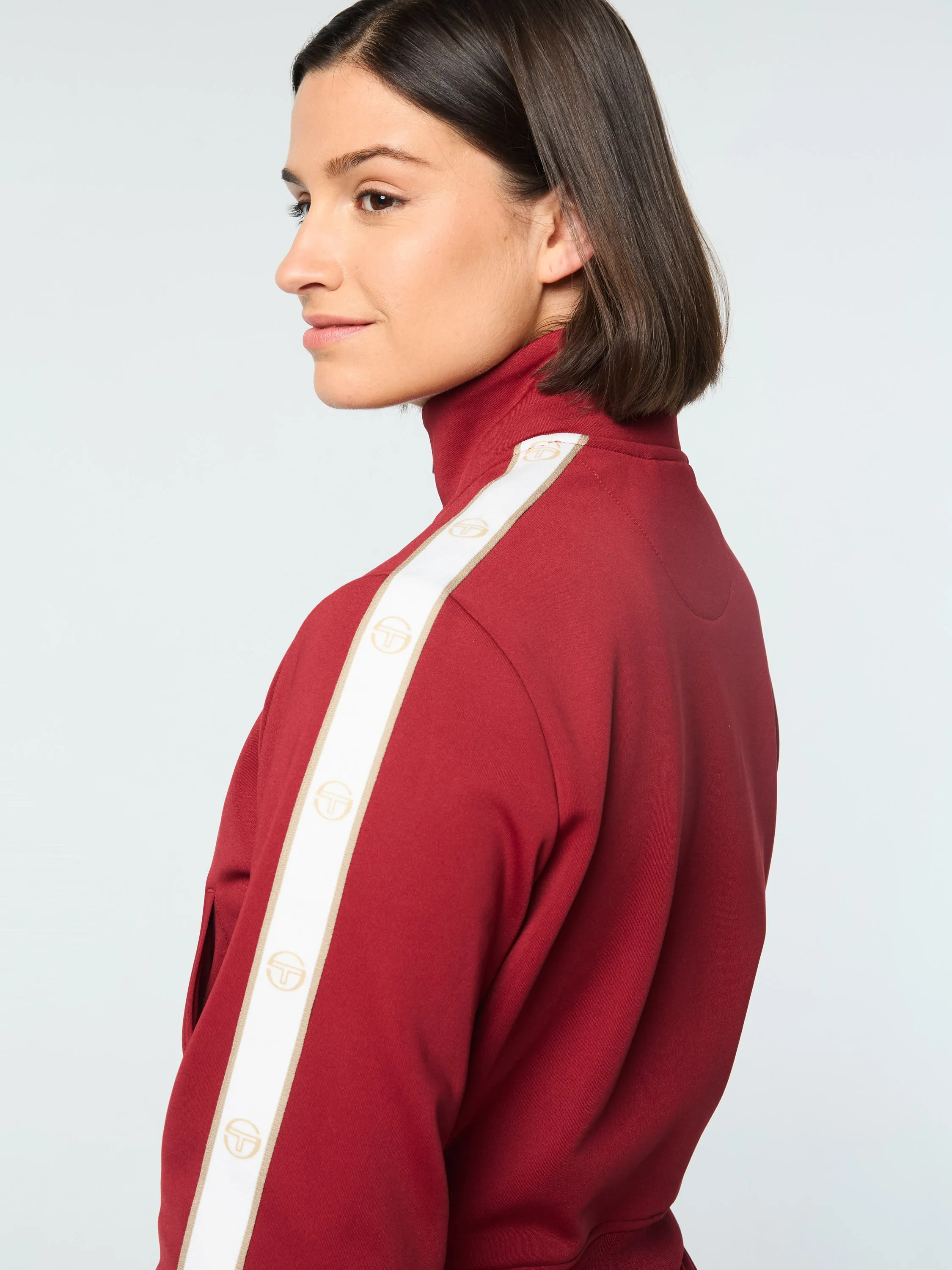 Ardea Cropped Track Jacket- Sundried Tomato