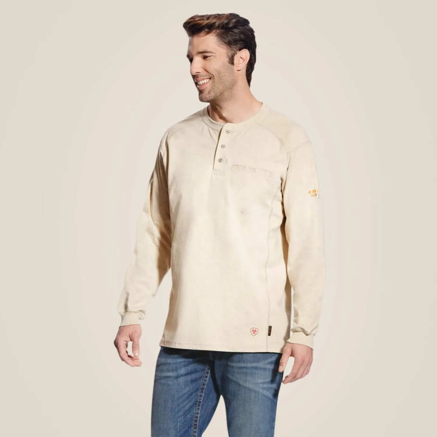 Ariat Men's FR Chest Pocket Long Sleeve Henley