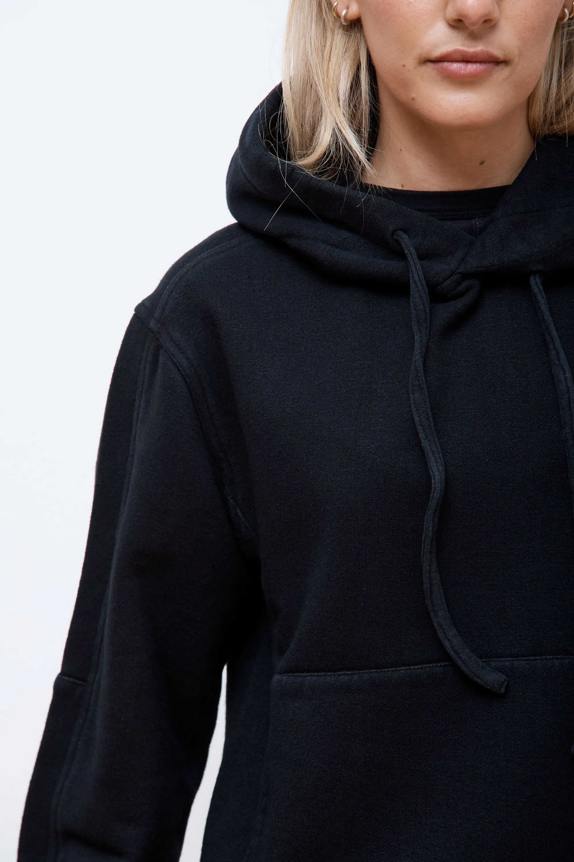 Articulated Hemp Hooded Sweat Black