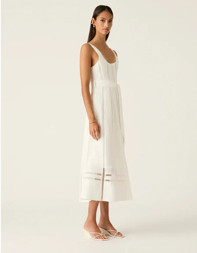 ARYA MIDI DRESS | White