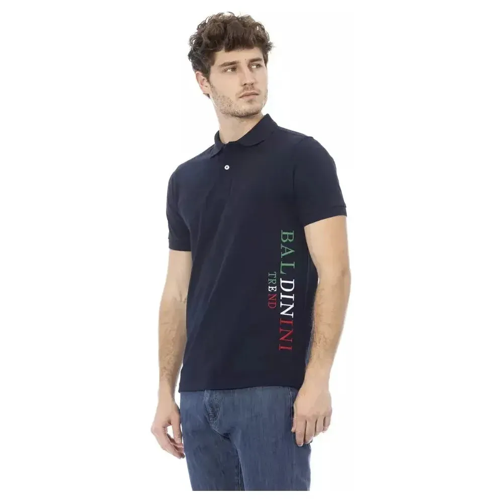 Baldinini Trend Blue Cotton Men Polo