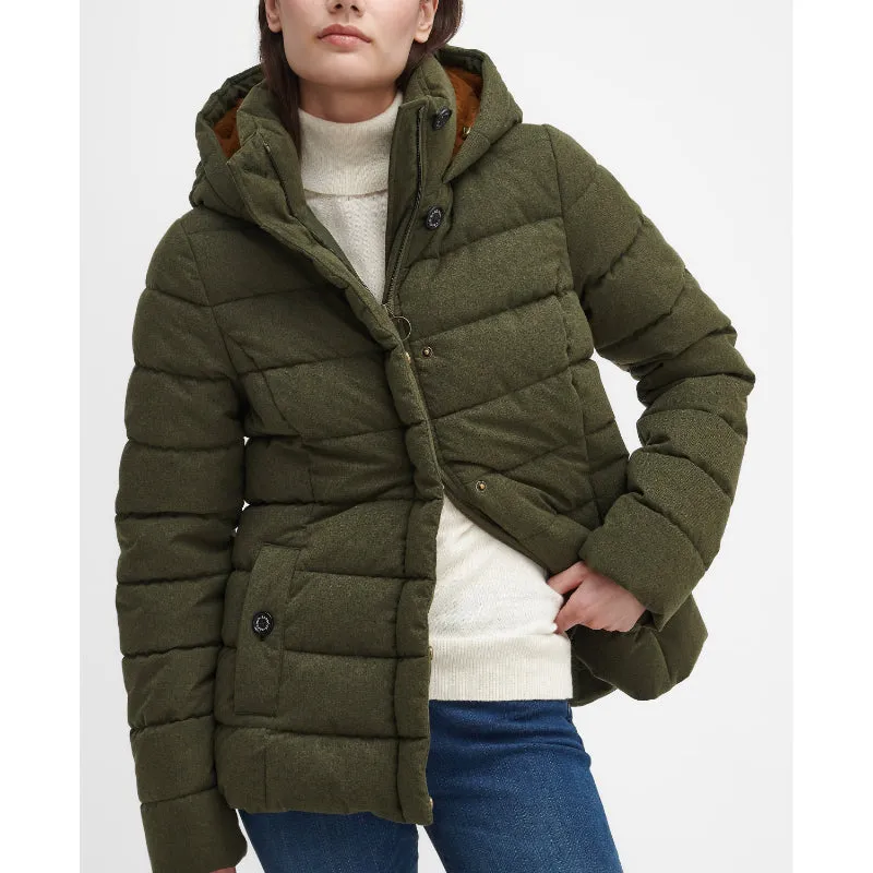 Barbour Camellia Puffer Ladies Jacket - Olive