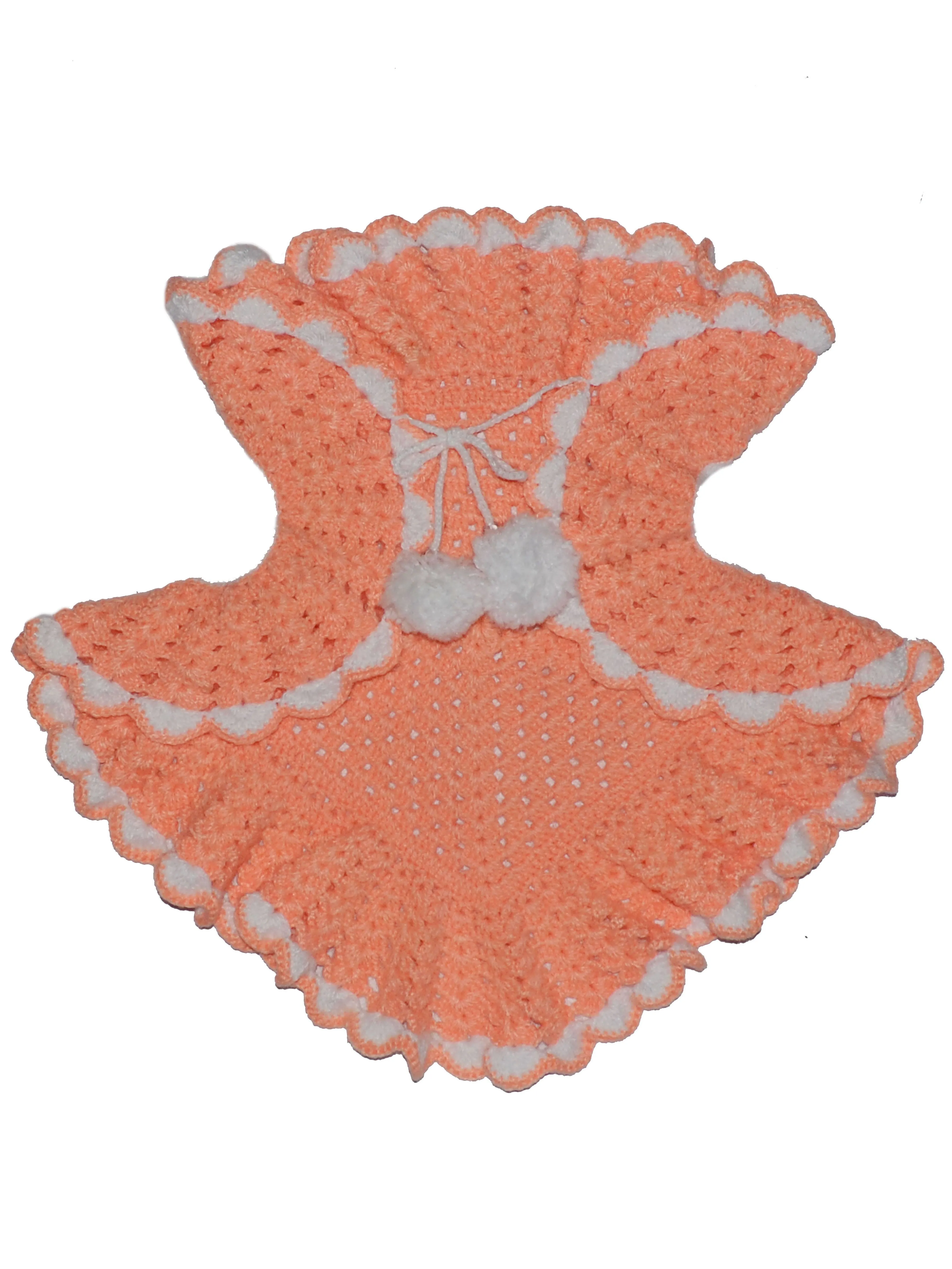 Beautiful Unique Stylish Bolero Crochet Jacket For Baby Girl- Light Salmon