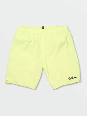 Belmont Elastic Waist Shorts - Shadow Lime