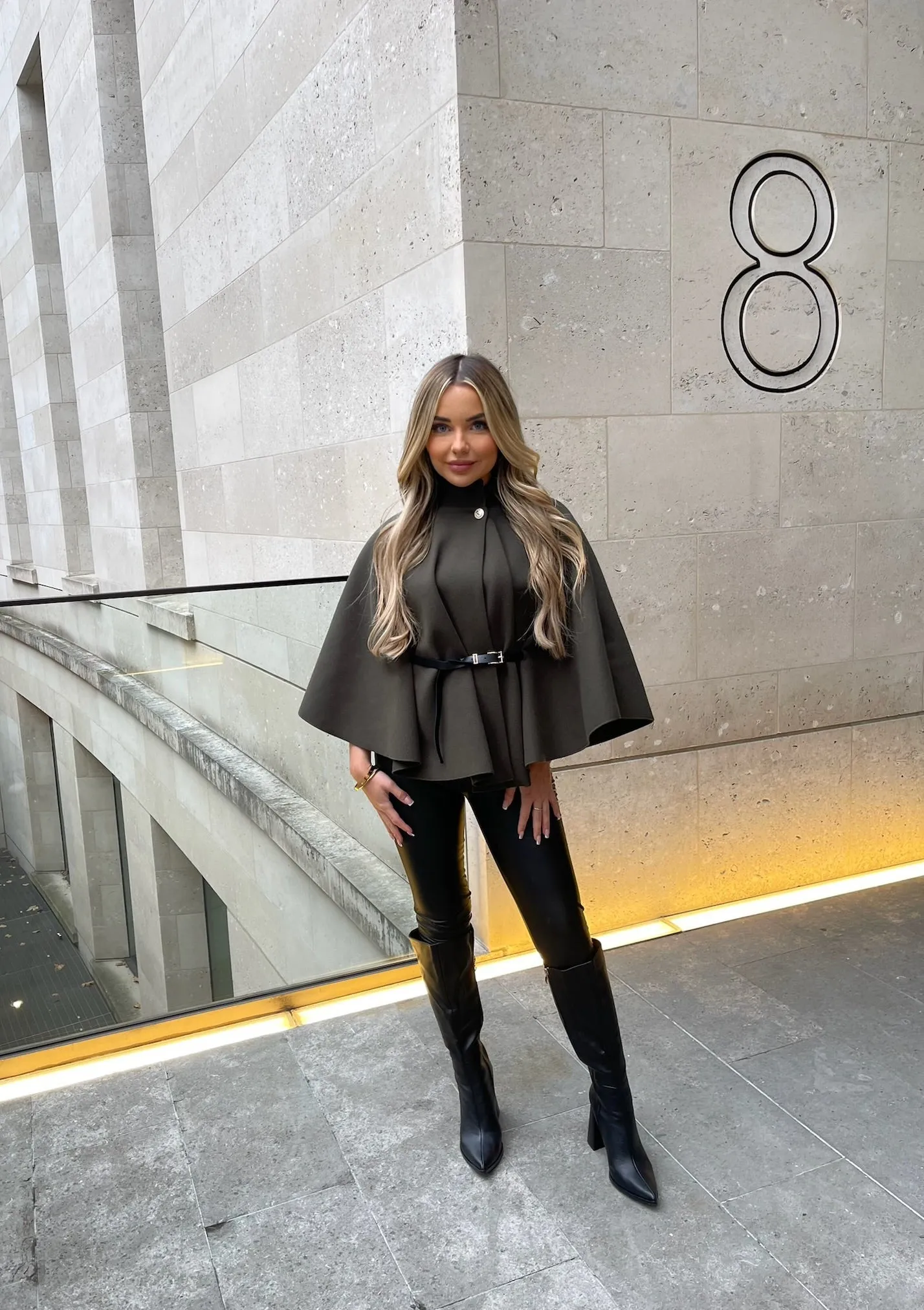 BELTED PONCHO