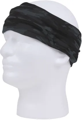 Black Camo Multi-Use Neck Gaiter and Face Covering Tactical Wrap