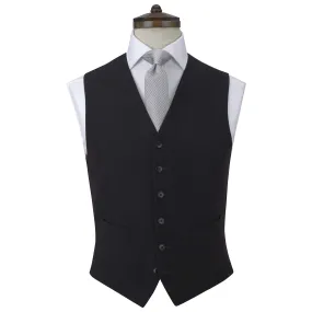 Black Herringbone Formal Waistcoat