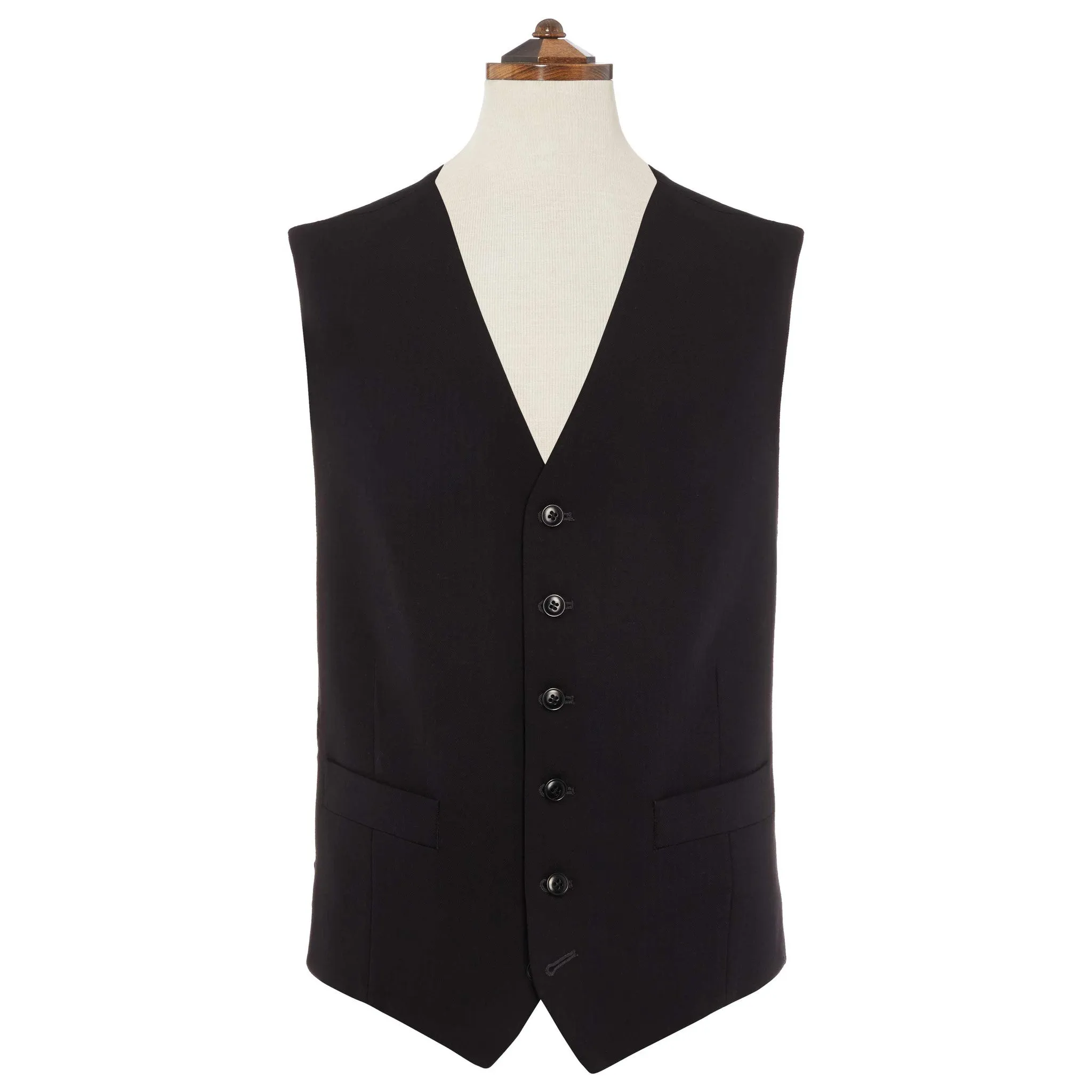 Black Herringbone Formal Waistcoat