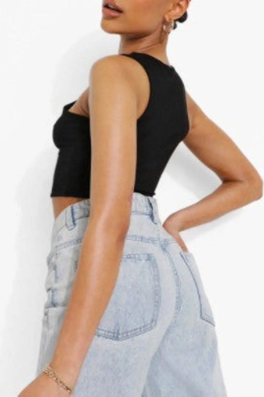 Black Racer Double Layer Crop Top