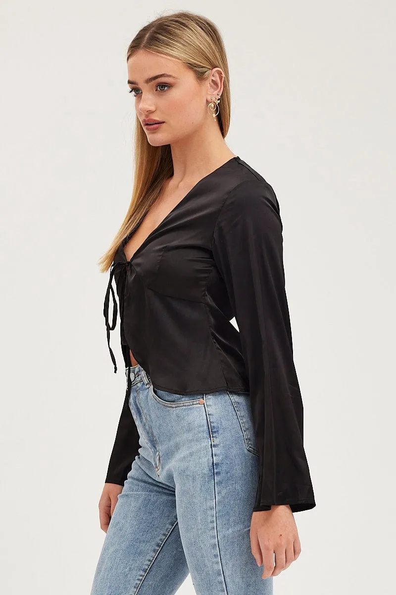 Black Satin Jacket Long Sleeve