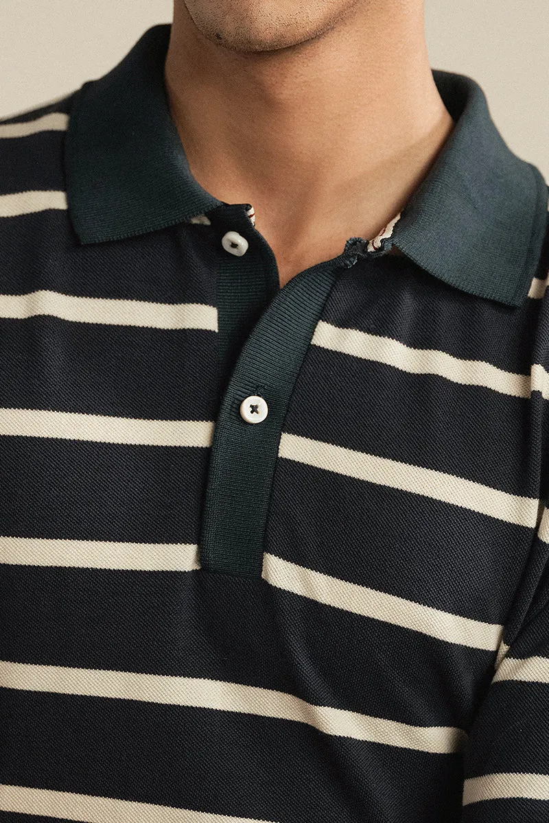 BLUE AND WHITE POLO SHIRT