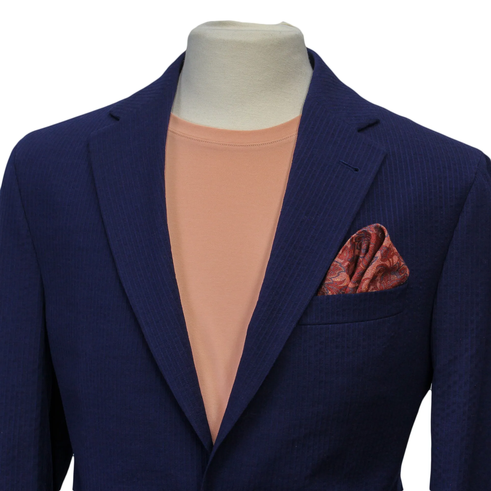 Blue Seersucker Morton Contemporary Fit Sport Jacket- Jack Victor