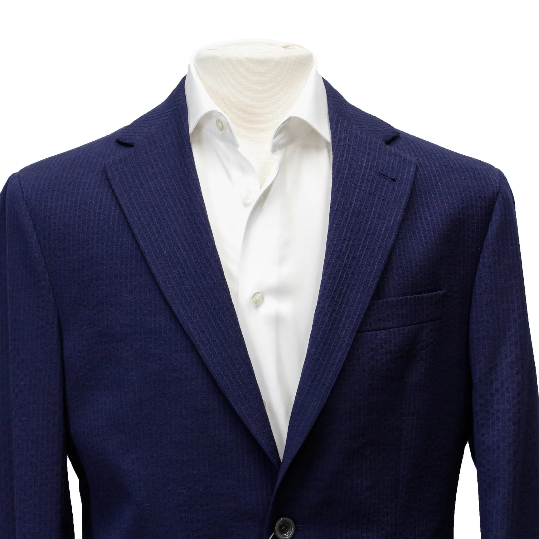 Blue Seersucker Morton Contemporary Fit Sport Jacket- Jack Victor