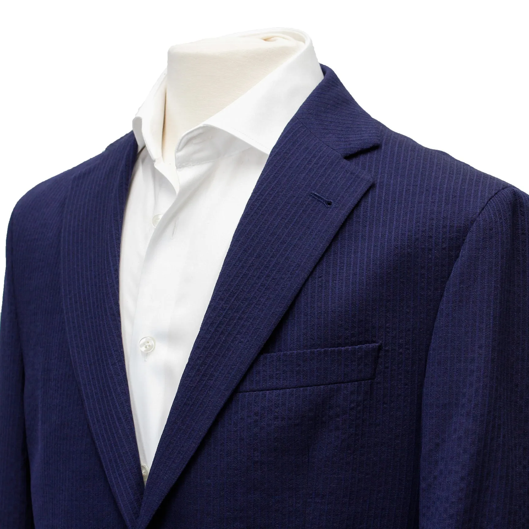 Blue Seersucker Morton Contemporary Fit Sport Jacket- Jack Victor