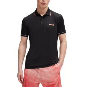 BOSS Paul Pro Slim Fit Golf Shirt - Black