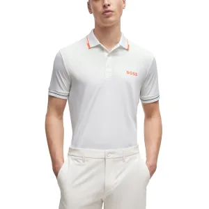 BOSS Paul Pro Slim Fit Golf Shirt - Natural