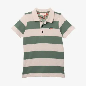 Boys' striped polo shirt