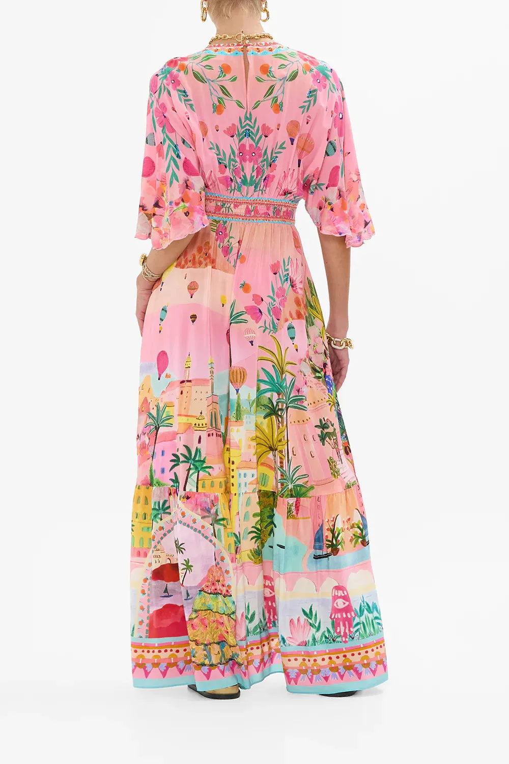 CAMILLA | Sister Sunset Waisted dress with hem ruffle