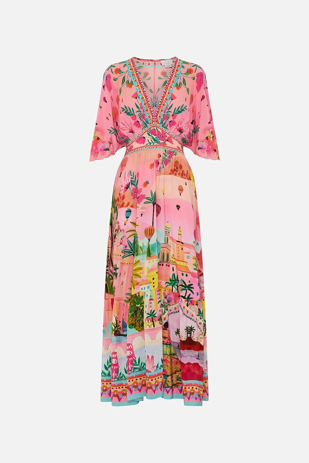 CAMILLA | Sister Sunset Waisted dress with hem ruffle