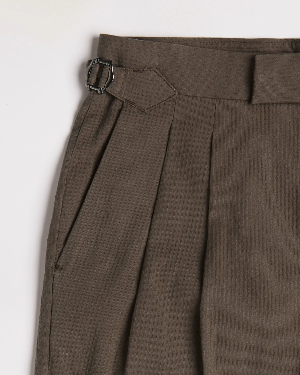 Canopy Seersucker Neapolitan Dress Pants - Olive