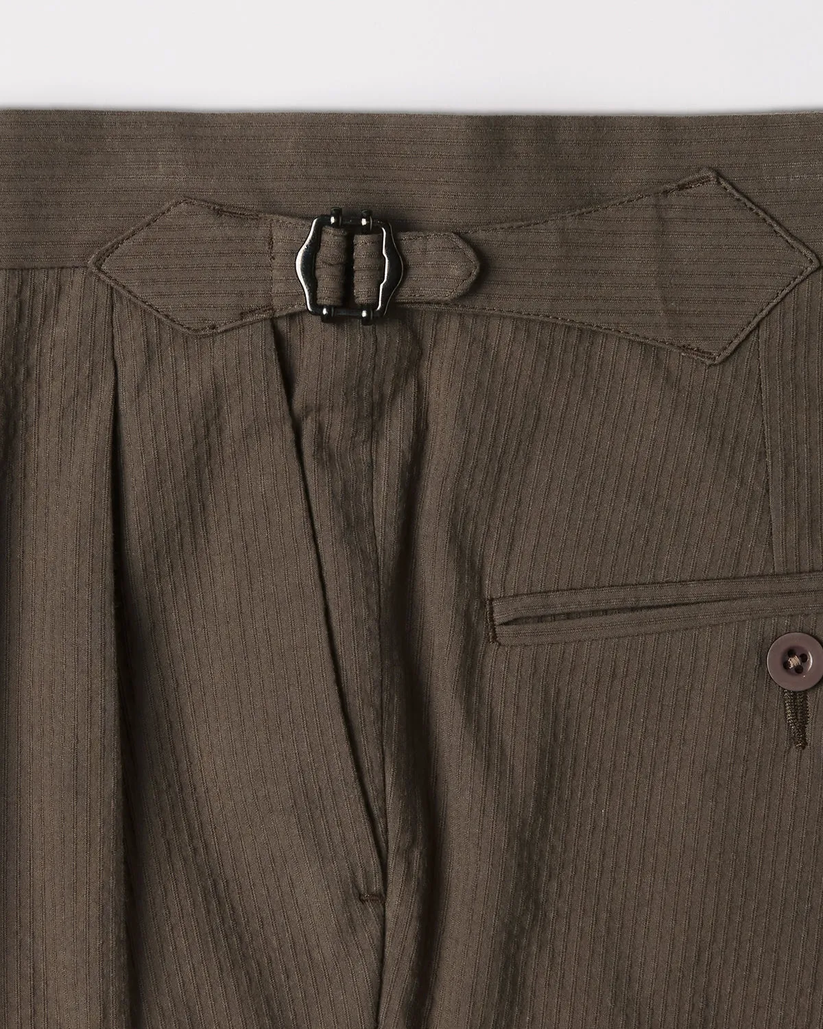 Canopy Seersucker Neapolitan Dress Pants - Olive