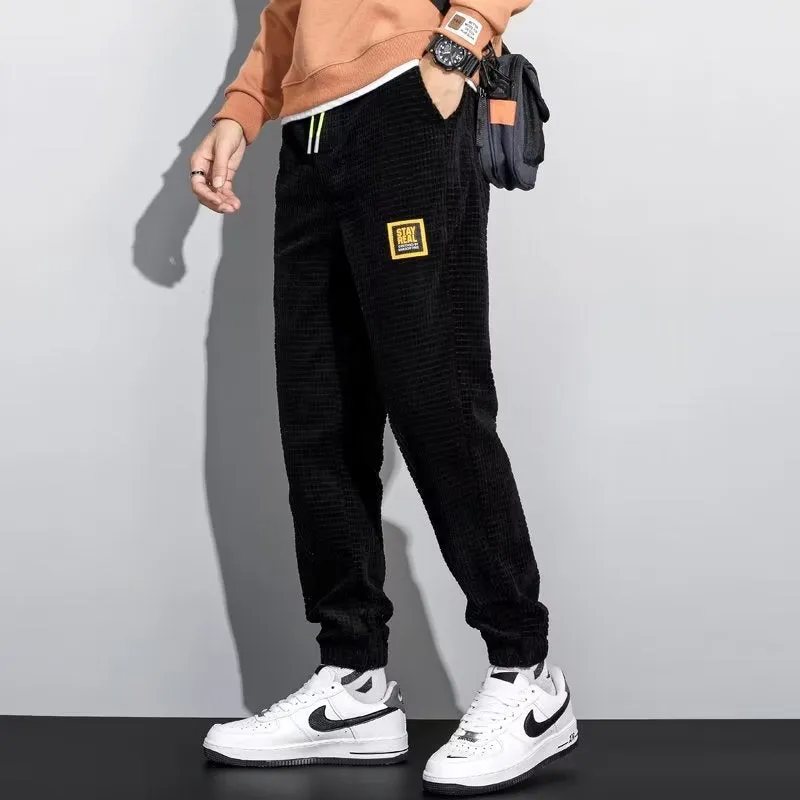 Corduroy leisure pants for men