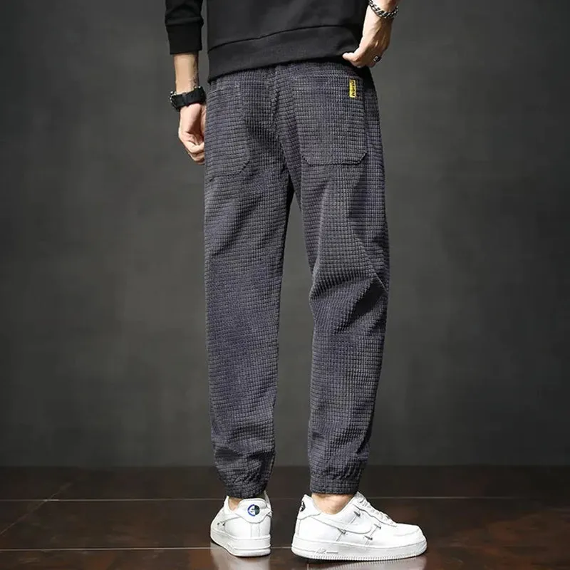 Corduroy leisure pants for men