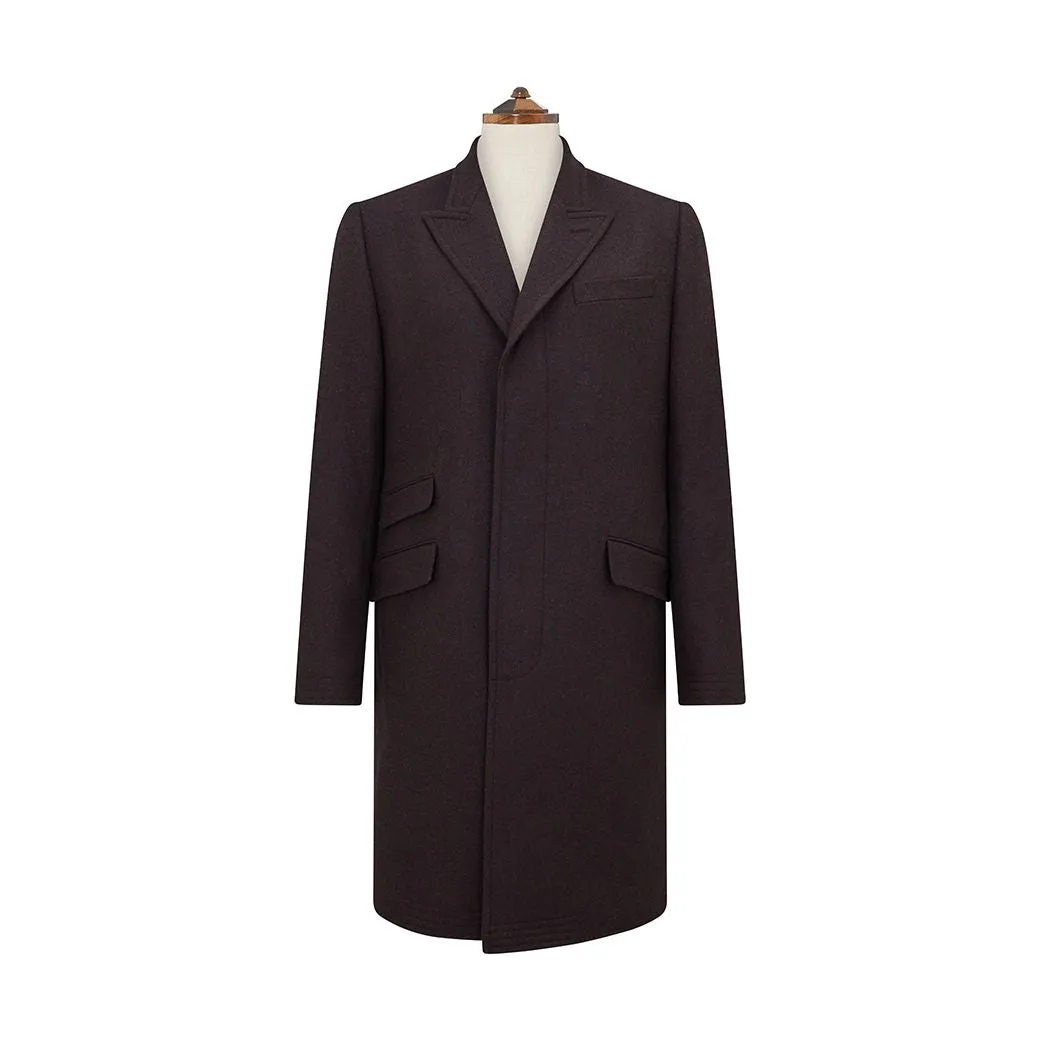 Crawford Aubergine Covert Marl Coat