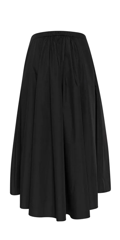 Culture Full Poplin Skirt, black