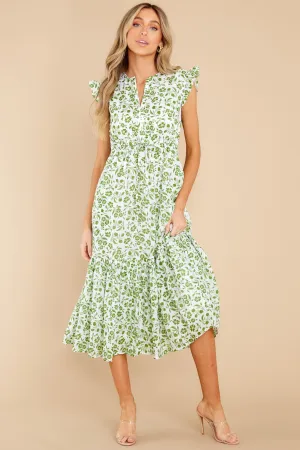 Delia Picnic Lime Floral Dress