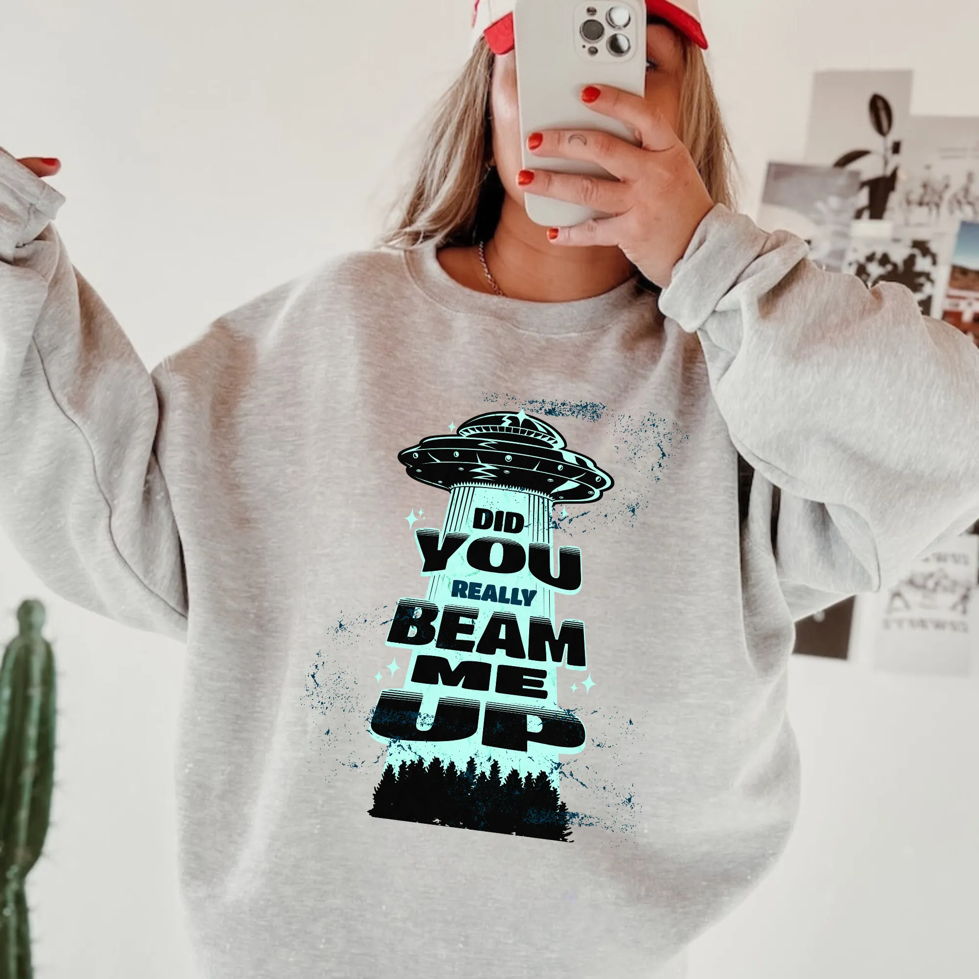 Did You Really Beam Me Up Crewneck Sweatshirt